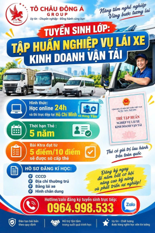 Học lớp tập huấn nghiệp vụ lái xe ở đâu Hồ Chí Minh uy tín