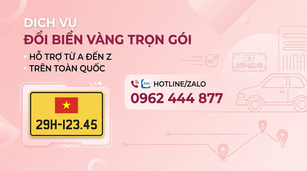 Dịch vụ đổi biển vàng trọn gói tại Hưng Yên