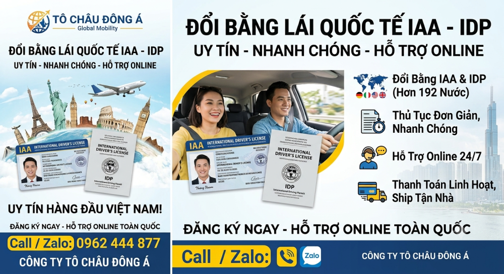 ĐỔI BẰNG LÁI QUỐC TẾ IAA TẠI ĐÀ NẴNG