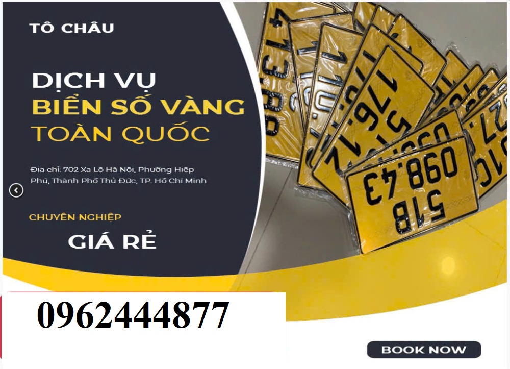 đổi biển vàng cho xe ô tô ở Tiền Giang