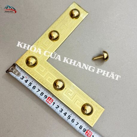 Ke Đồng Thau Ốp Góc Cửa Gỗ, Cổng Nhà – Phụ Kiện Trang Trí Góc Vuông
