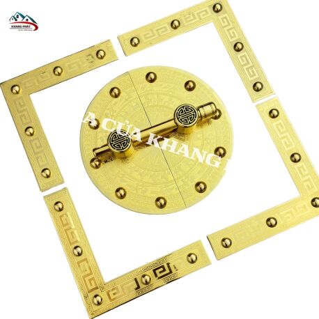 Ke Góc Vuông Bằng Đồng Thau Rêu Giả Cổ – Nẹp Góc Cửa Gỗ Cao Cấp