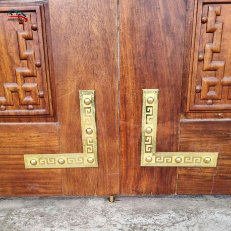 Ke Vuông Đồng Thau Chạm Hoa Văn – Nẹp Góc Cửa Gỗ, Cổng Gỗ