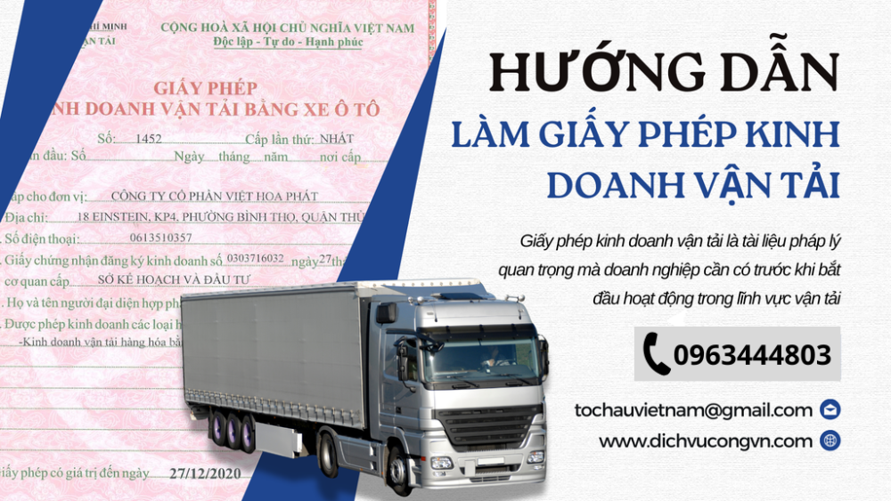 Cấp, làm giấy phép kinh doanh vận tải bằng xe ô tô nhanh ở  Phù Cừ, Hưng Yên