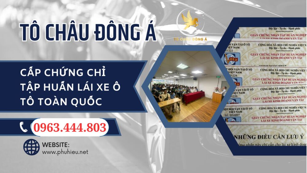 Chứng chỉ tập huấn nghiệp vụ vận tải cấp tài xế ở Tiền Giang