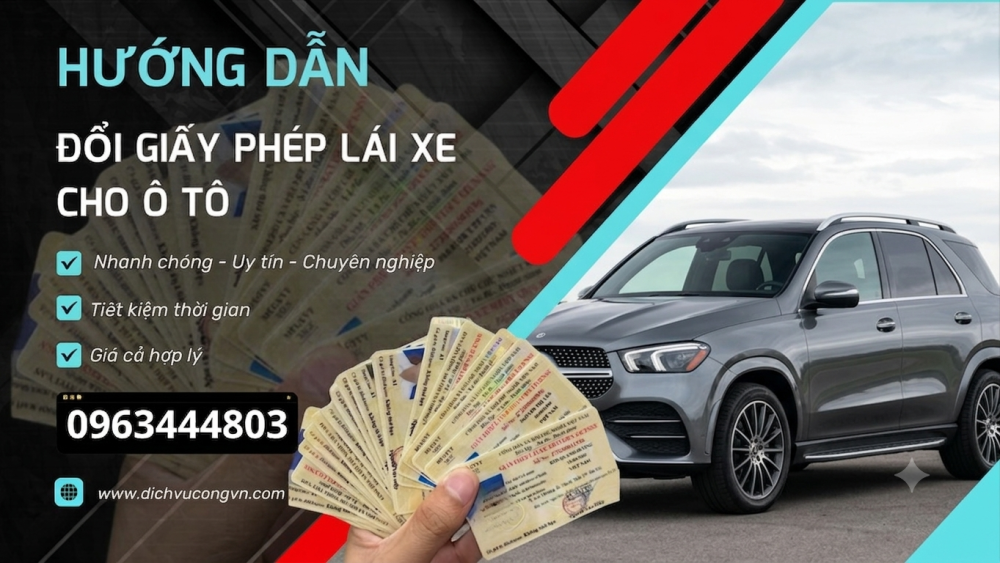 Đổi giấy phép lái xe oto đơn giản không phức tạp tại Thái Nguyên