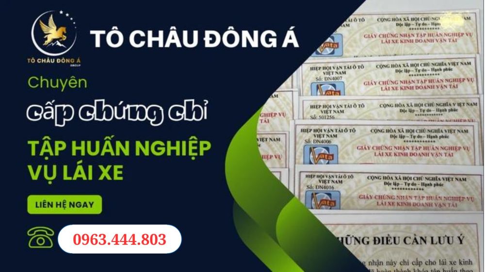 Làm Giấy chứng nhận tập huấn tài xế tại Long An đơn giản nhất. 