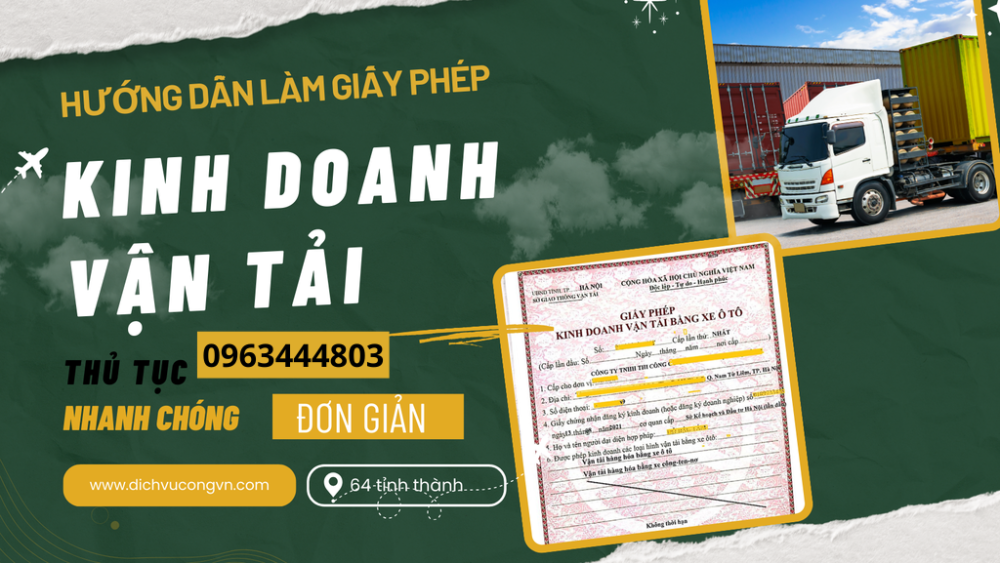 Làm giấy phép vận tải ô tô không khó ở Kim Bảng Hà Nam
