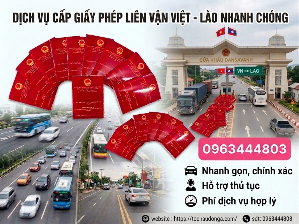 Nhận làm hồ sơ giấy phép liên vận cho xe ô tô Hà Nội qua Lào