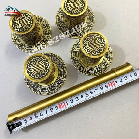 Khóa Cài Then Bằng Đồng Thau – Chùy Đồng Cho Cửa Gỗ Nhà Cổ, Từ Đường