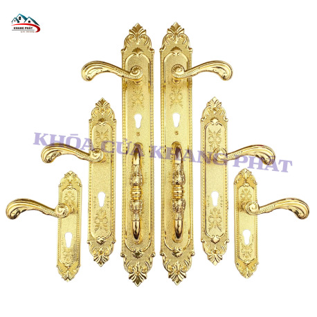 Khóa Cửa Bằng Đồng  Màu 24k Sang Trọng 25cm, 38cm, 60cm