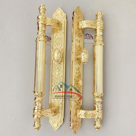 Khóa Cửa Chính KP999A Đồng Thau Tay Nắm Dạng Kéo Sang Trọng