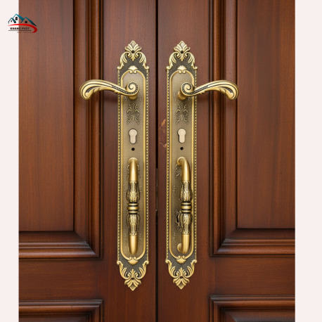 Khóa cửa đồng thau KP7283 tay gạt màu rêu cổ DFS – Sang trọng, chắc chắn