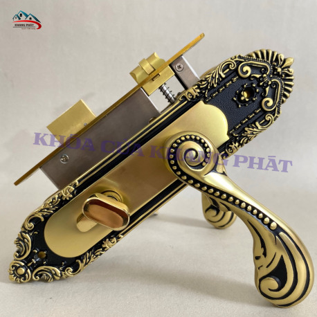 Khóa Cửa KP1818 Đồng DFS Rêu Cổ – Tay Gạt Cao Cấp Cho Cửa Gỗ