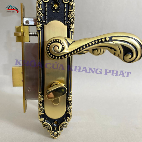 Khóa Đồng KP1818 Tay Gạt Rêu Cổ – Phụ Kiện Cửa Chính, Đại Sảnh Sang Trọng