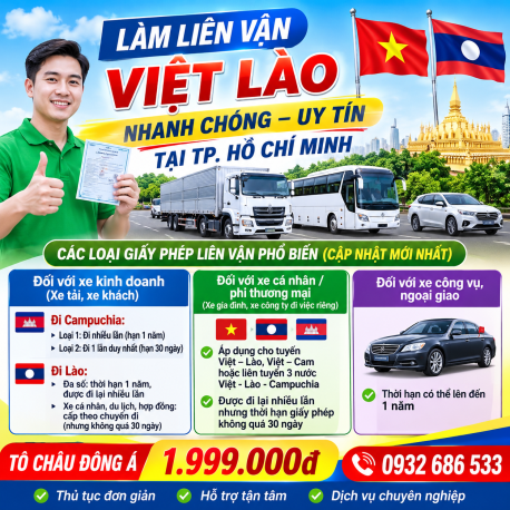 LÀM LIÊN VẬN VIỆT LÀO NHANH CHÓNG UY TÍN TẠI TP. HỒ CHÍ MINH