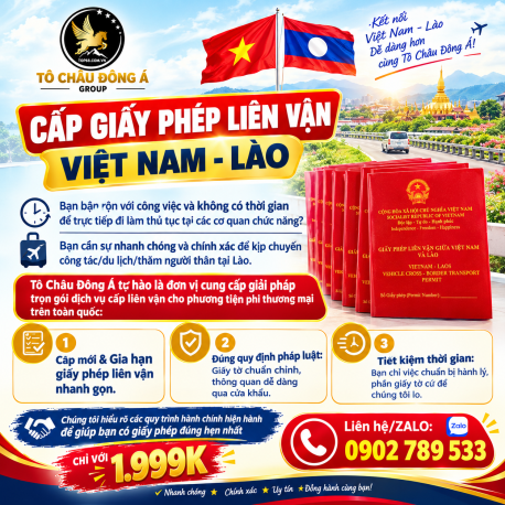 LÀM LIÊN VẬN VIỆT LÀO NHANH TOÀN QUỐC