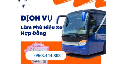 Làm phù hiệu xe hợp đồng cho ô tô khách ở Hòa Bình 2tr/7 năm