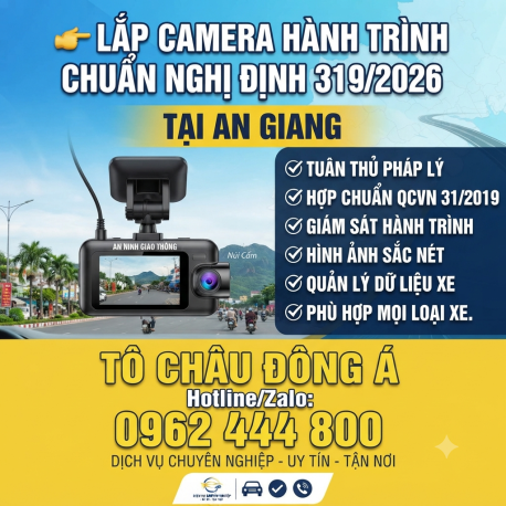 Lắp Camera Hành Trình Chuẩn Nghị Định Cho Xe Tại An Giang