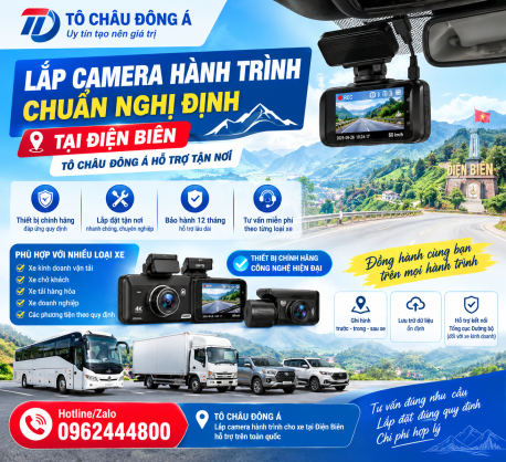 Lắp camera hành trình chuẩn nghị định tại Điện Biên