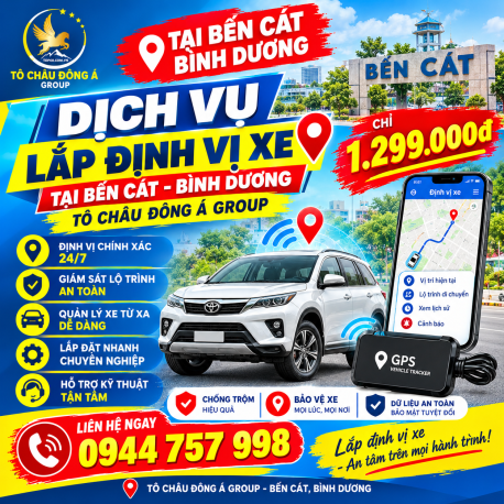 Lắp đặt định vị ô tô tận nơi tại Bến Cát Bình Dương