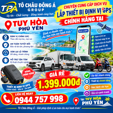 Lắp đặt định vị xe giá rẻ tại Tuy Hòa, Phú Yên
