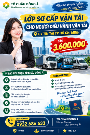 LỚP SƠ CẤP VẬN TẢI CHO NGƯỜI ĐIỀU HÀNH VẬN TẢI UY TÍN TẠI TP HỒ CHÍ MINH