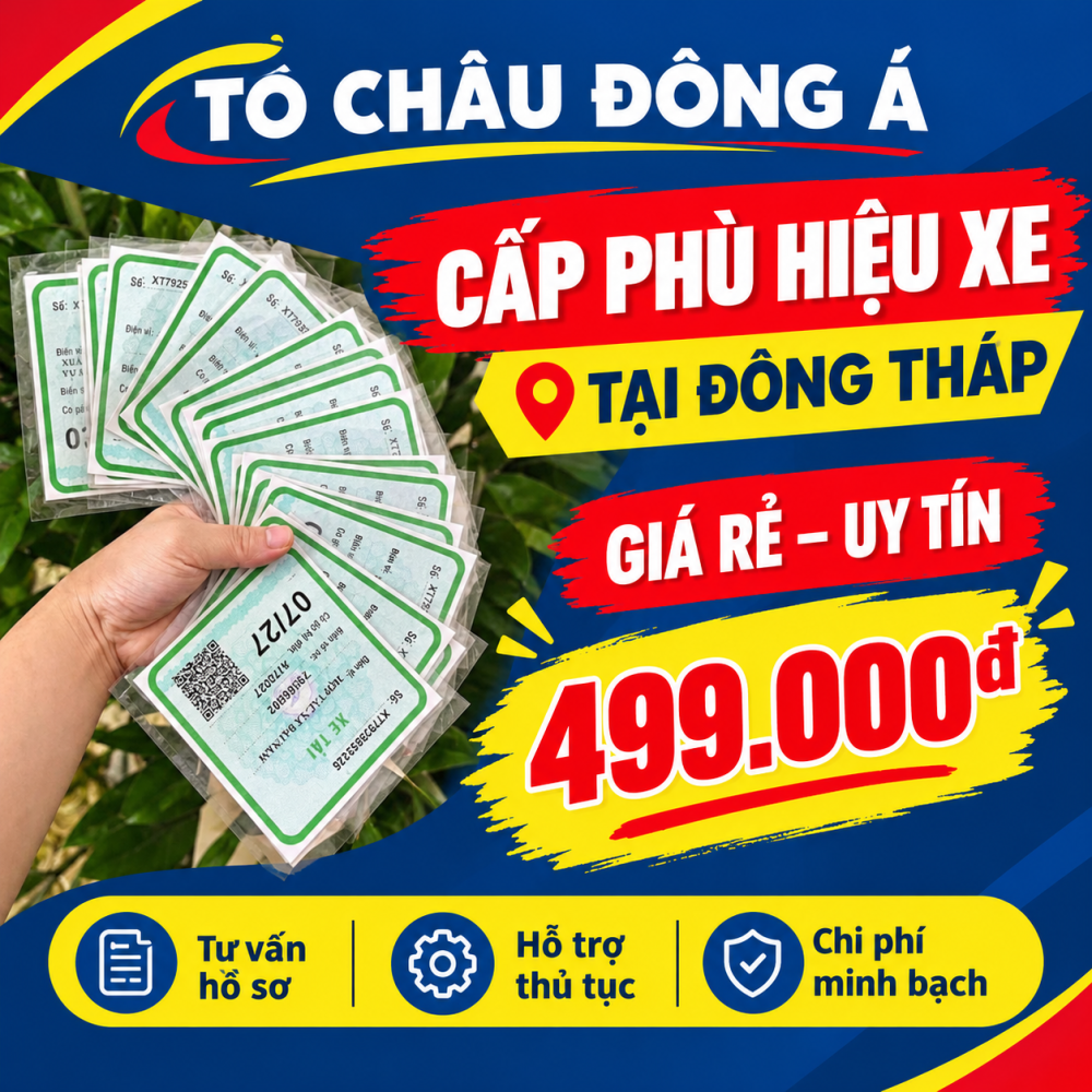 Cấp phù hiệu xe tại Đồng Tháp giá rẻ uy tín