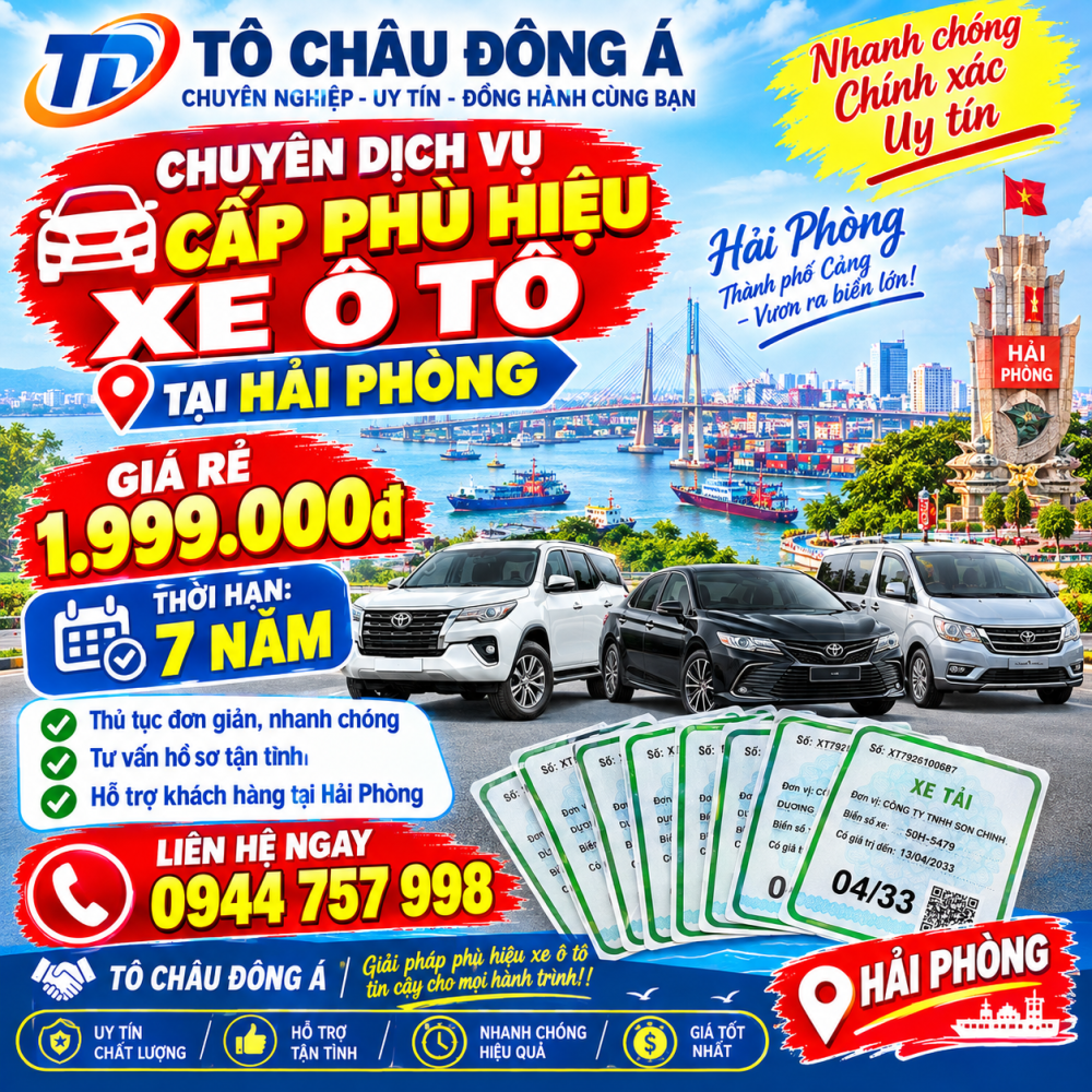 Dịch vụ làm phù hiệu xe ô tô trọn gói tại Hải Phòng