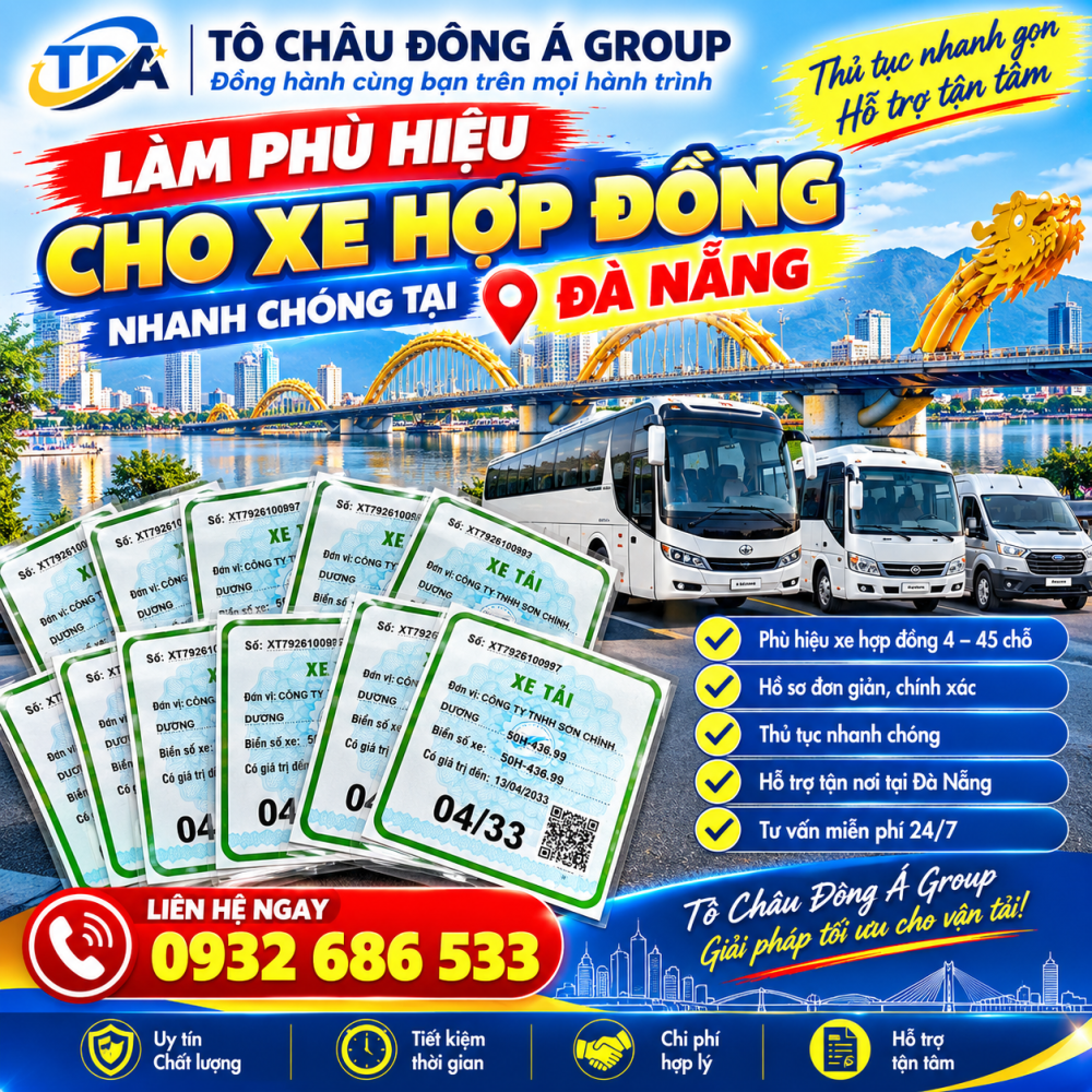 LÀM PHÙ HIỆU CHO XE HỢP ĐỒNG NHANH CHÓNG TẠI ĐÀ NẴNG