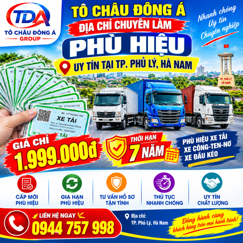 LÀM PHÙ HIỆU Ô TÔ UY TÍN NHẤT TẠI HÀ NAM