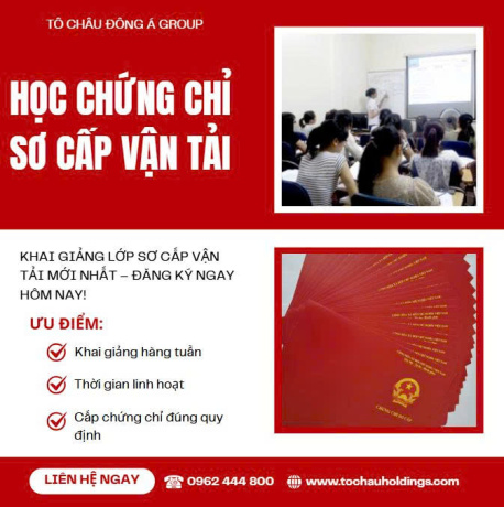 Mở Lớp & Cấp Chứng Chỉ Sơ Cấp Vận Tải Uy Tín Tại Phú Thọ