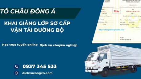 Mở lớp học sơ cấp điều hành vận tải để làm giấy phép con