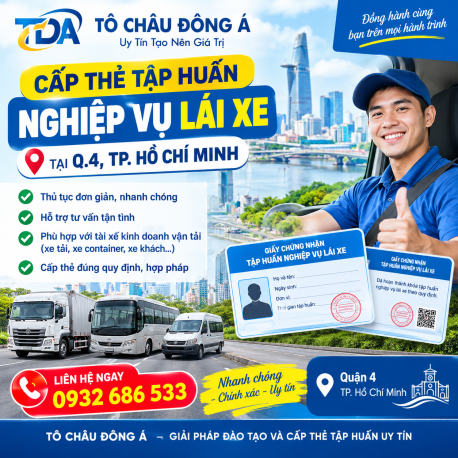 Cấp giấy chứng nhận tập huấn giá rẻ tại Q4, Hồ Chí Minh