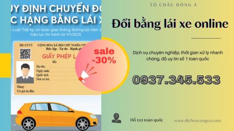 Nhận đổi bằng lái xe ô tô online nhanh chóng tại Hà Nội