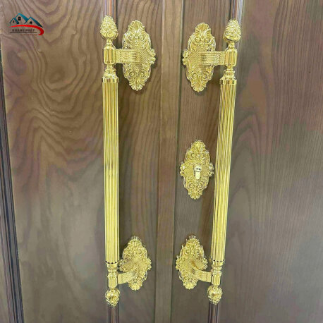 Tay Nắm Cửa Bằng Đồng Cao Cấp Lệch Tâm Cho Cửa Đại Sảnh Sang Trọng