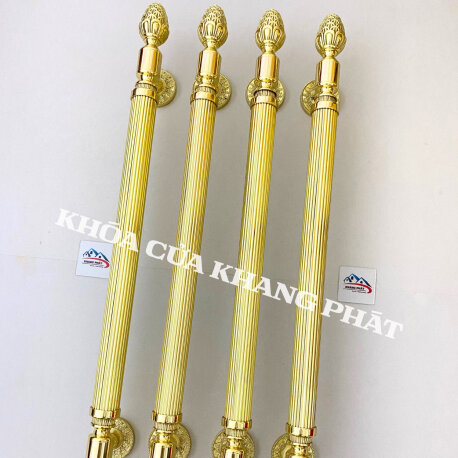Tay Nắm Cửa Bằng Đồng Dài 80cm – Tay Kéo Cửa Gỗ Đồng Nguyên Khối