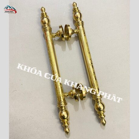 Tay Nắm Cửa Bằng Đồng Hoa Văn – Phụ Kiện Cửa Gỗ Cao Cấp
