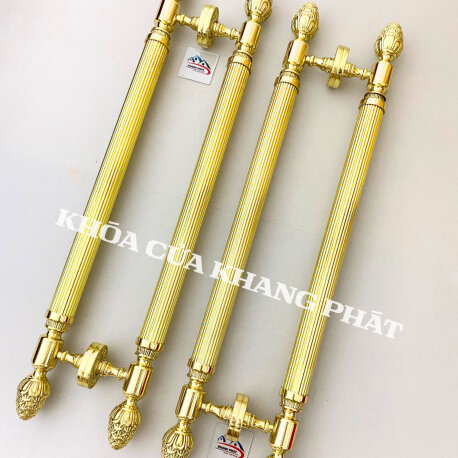 **TAY NẮM CỬA ĐẠI SẢNH BẰNG ĐỒNG NGUYÊN KHỐI CAO CẤP | TAY KÉO CỬA CỔNG 80CM