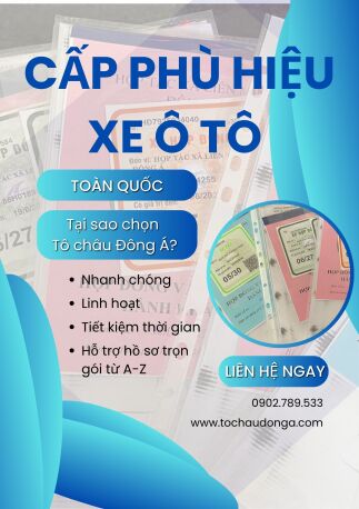 THỦ TỤC CẤP PHÙ HIỆU XE NHANH, UY TÍN TOÀN QUỐC