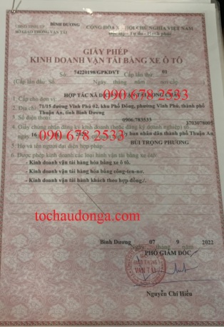 Thủ tục làm giấy phép kinh doanh vận tải Bắc Ninh