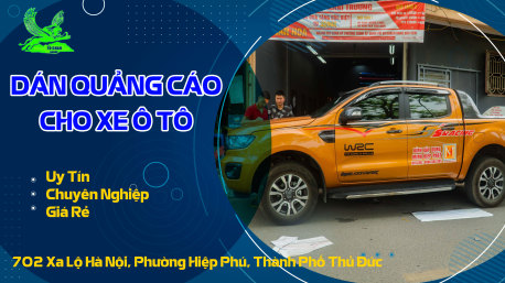 Tô Châu chuyên thi công dán quảng cáo trên xe ô tô uy tín nhất saigon