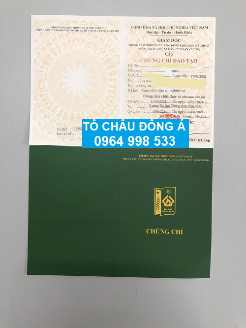 Chứng chỉ phòng cháy chữa cháy tại Bình Dương giá rẻ uy tín