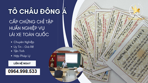 Chứng chỉ tập huấn nghiệp vụ lái xe tại Tiền Giang chi phí cực ưu đãi, uy tín