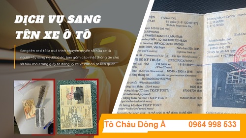 Dịch vụ làm sang tên xe tại Vĩnh Long giá tốt