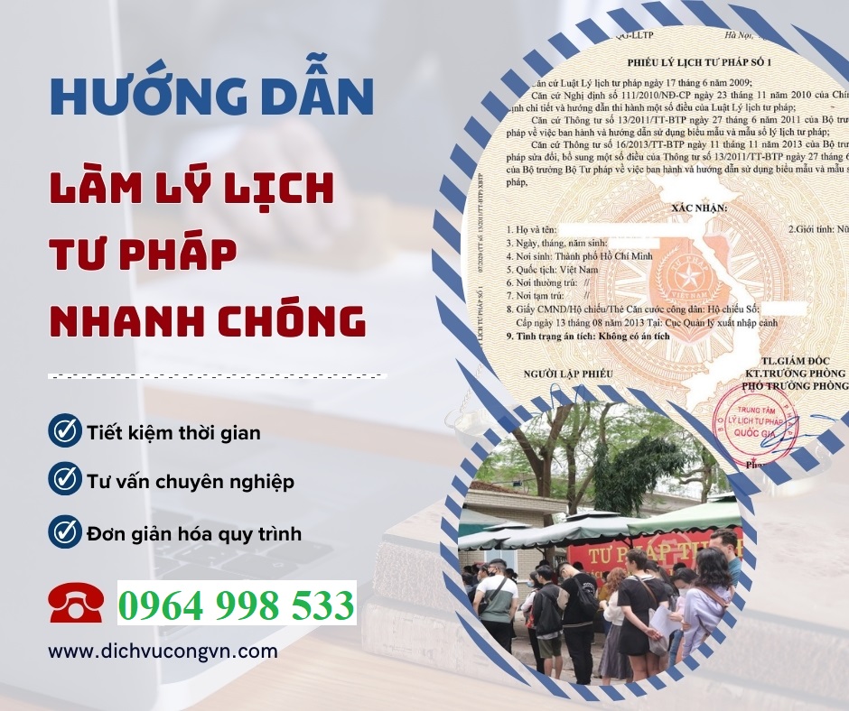 Hướng dẫn làm lý lịch tư pháp siêu nhanh tại Hậu Giang