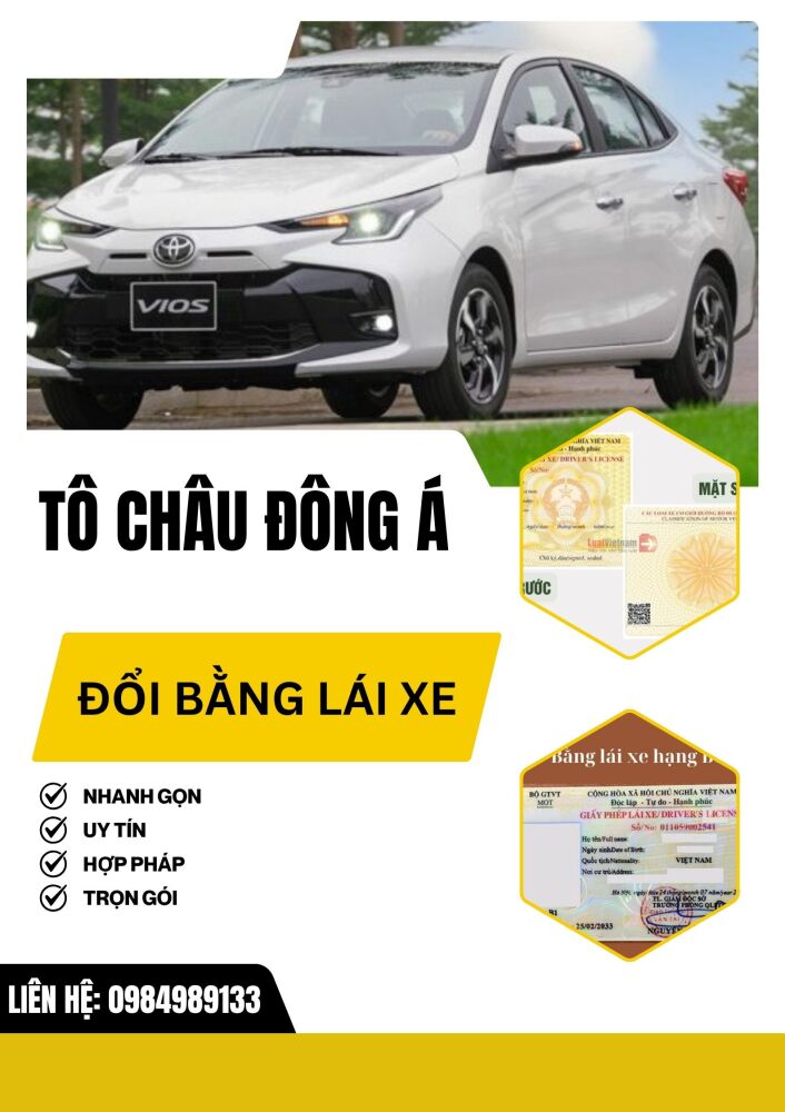 Đổi bằng lái xe nhanh chóng, không rườm rà, trọn gói.