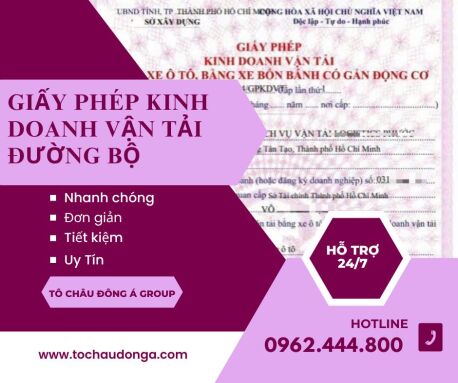 Xin Giấy phép kinh doanh vận tải trọn gói ởCà Mau