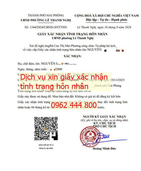 XIN GIẤY XÁC NHẬN TÌNH TRẠNG HÔN NHÂN TRỌN GÓI TẠI QUẢNG NGÃI