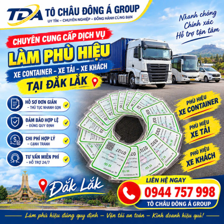 XIN PHÙ HIỆU XE TẢI NHANH TẠI ĐẮK LẮK